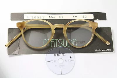 Narrow Panto MATSUDA 10338 DK Original Rare Vintage Eyeglasses Frame Acetate • $229