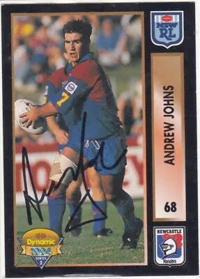 $45.99 • Buy SIGNED Andrew JOHNS 1994 Newcastle Knights Dynamic NSWRL Rugby League Card 