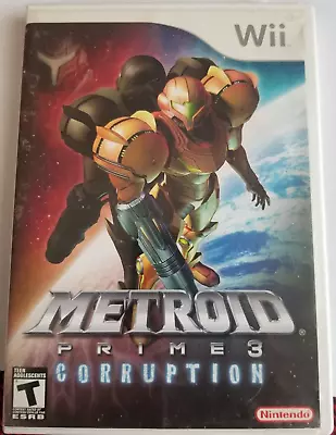 Metroid Prime 3: Corruption - Nintendo Wii (2007) (RVL-RM3E-USA) • $10