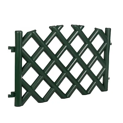£32.99 • Buy Plastic Garden Fence 3,5m Boarder Lawn Palisade Edge Patio Fencing GREEN PJPOB