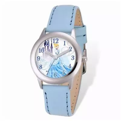 Disney Princess Cinderella Light Blue Leather Tween Watch • $49.95