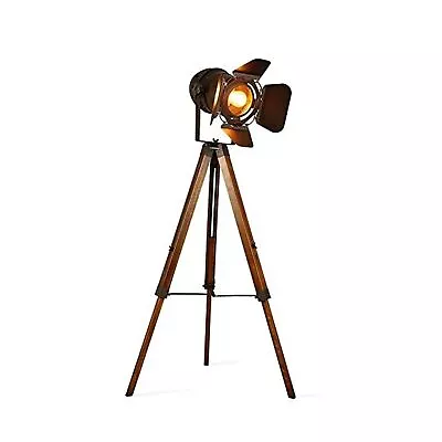 Decoluce Vintage Tripod Floor LampNautical Teatre Retro SpotlightIndustrial... • $181.25