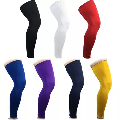 Men Sports Leg Long Socks Sleeve Warmer Knee Pad Basketball Running Protector • $9.95