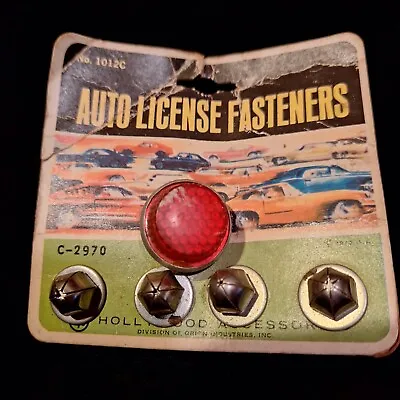 Auto Car Truck License Plate Fasteners Hollywood Accessories Vintage 1970 • $19.99