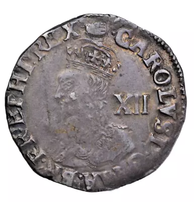 Charles I Silver Shilling Tower Mint Mintmark Tun C. 1636-8 • £175