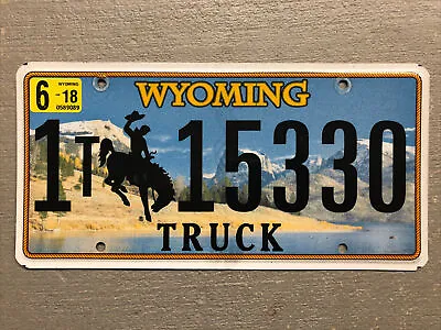 $6.99 • Buy Wyoming License Plate Bucking Bronco/ Mountains Random Letters/numbers Truck