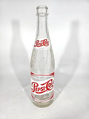 Pepsi-Cola Vintage Bottle 50's 12fl.oz. ACL Label Embossed Top Between ACL Label • $7.99