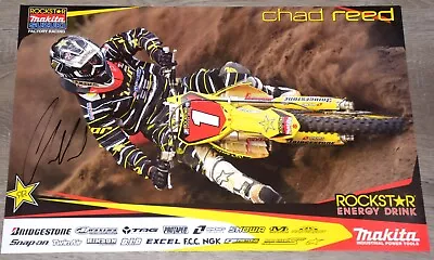 Chad REED #22 Signed Makita SUZUKI Poster Supercross #1 • $59.99