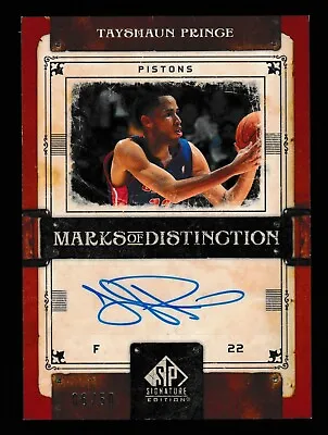 2006-07 SP Signature Marks Of Distinction Tayshaun Prince AUTO #d 06/50 PISTONS • $29.99