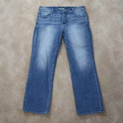 Reclaim Relaxed Straight Leg Jeans Men's 36x31 Blue Stretch Denim • $29.99