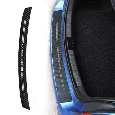 $13.18 • Buy Black Sticker Rear Bumper Guard Sill Plate Trunk Protector Cover For Car Parts