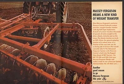 1966 2pg Print Ad Of Massey Ferguson MF 1100 180 175 Farm Tractor • $9.99