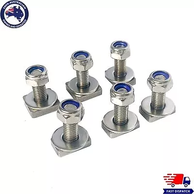 4WD Awning T Slot Bolts For Roof Rack W/Locknut M8 T Bolts 27mm Threaded New • $29.69