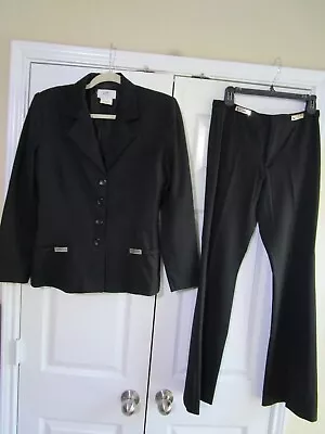 Veritgo Paris Womens Sz M Pour La Ville Black 2 Piece Jacket And Pant Suit Set • $119.99