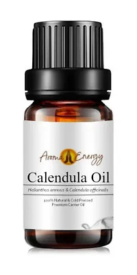 Calendula Oil - Natural Aromatherapy Carrier Base Oils Massage Vegan - 10ml • £2.99