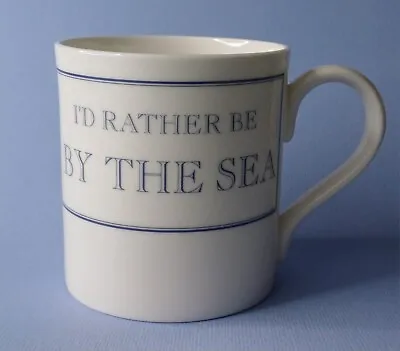 I'd Rather Be By The Sea White Mug Tea Cup Stubbs Mugs Fine Bone China Used VG  • £5.50