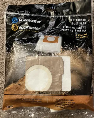 $5 • Buy Vacmaster 4-5 Gallons Standard Dry Vacuum Dust Filter Bags DVB45