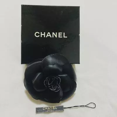 Authentic CHANEL Brooch Camellia Corsage Black With Box Vintage #2 • $138