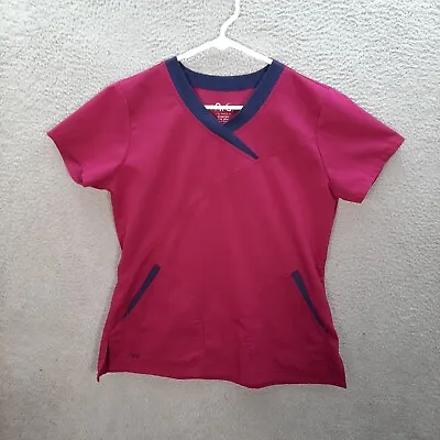 NRG Barco Scrub Top Womens Medium Purple Smock Dental Medical Nurse Veterinarian • $10.95