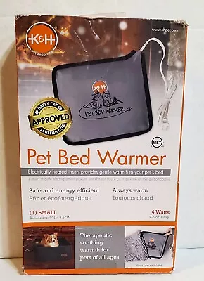 Small - K&H Heated Pet Bed Warmer Insert Indoor Heats Dog / Cat Bed Electric Pad • $40.25