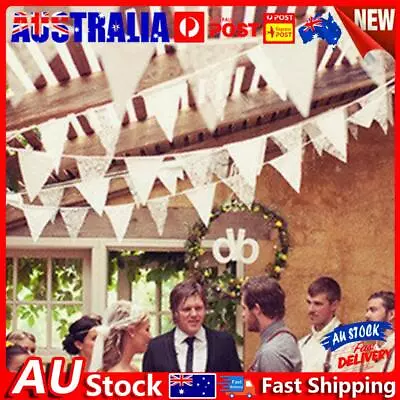 10 Flags Lace Vintage Party Wedding Pennant Bunting Banner Decor • $9.26