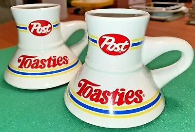 Lot Of 2~Post Toasties Wide Bottom Vintage Coffee Cup Mug Slip Resistant Bottom  • $29.99