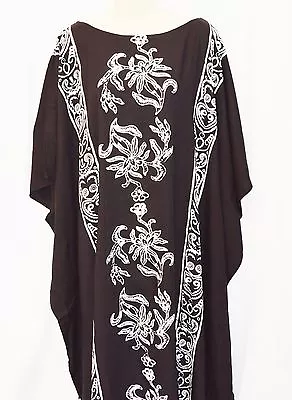 PENANG Long Kaftan Abaya Dress Ladies Oriental Hand Painted Cool 2017 Floral New • £18.98