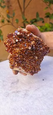 Vanadinite Mineral On Matrix Red Orange Genuine Crystals From Mibladen Morocco  • $150