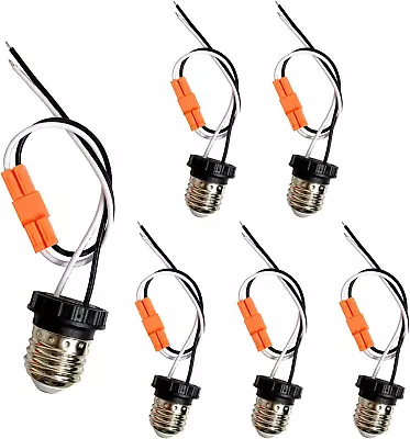 E26 Socket Adapter 6 Pack Light Bulb Socket Pigtail Screw In Male Light Socket • $18.37