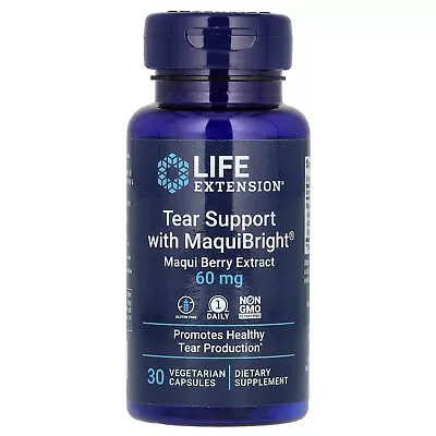 Tear Support With MaquiBright Maqui Berry Extract 60 Mg 30 Vegetarian • $15.63