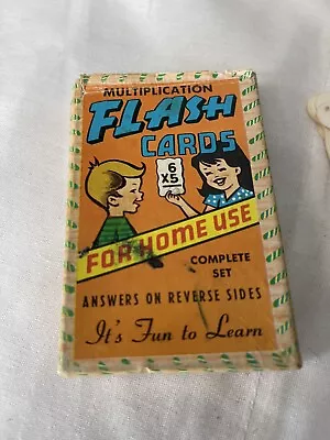 Vintage Multiplication Flash Cards MCM 50s/60s Math Teaching Learning  • $9.99