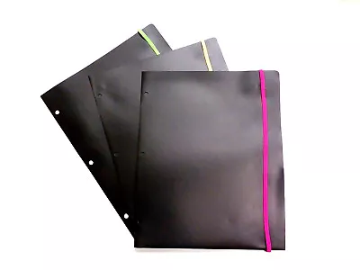 Carolinapad 2 Pocket Plastic School Folder W/ Elastic Band (choose Color) • $4.99