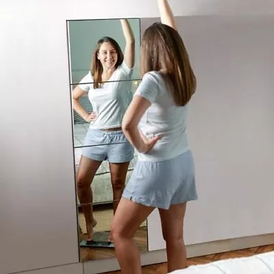 Full Length Wall Mirror TilesShatterproof Mirrors For Wall 12 X12 X4-Pack • $34.92