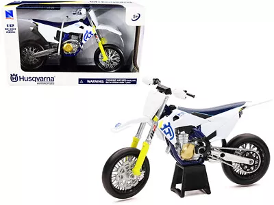 Husqvarna FS450 White And Blue 1/12 Diecast Motorcycle Model By New Ray • $28.17