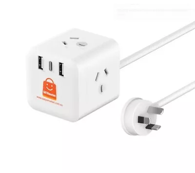 SATYAmarket 6 In 1 Cube Power Board With USB Charging Outlets • $36.99