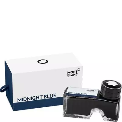 Montblanc Fountain Pen Refill Ink Bottle 60ml Midnight Blue 109204 / 128186 • $27.95
