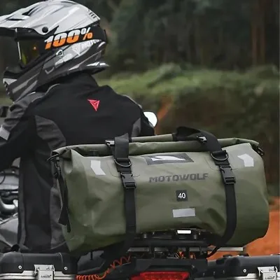 Motorcycle Waterproof Tail Bag Travel Outdoor Dry Luggage Roll Pack Bag 40/66  • $89
