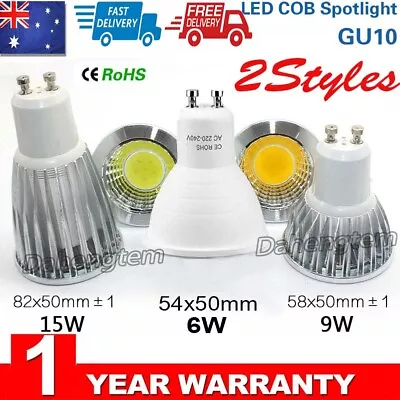 6/9/15W GU10 E27 LED Light Bulbs Spotlight Warm / Cool White COB Lamp Downlight • $18.04