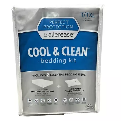 Perfect Protection Allerease COOL & CLEAN Bedding Kit Twin TXL Mattress Protect • $12.99