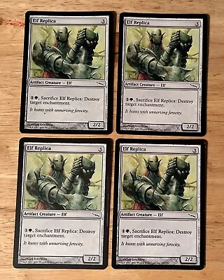 Mtg - Elf Replica X4 - Playset - Mirrodin - Lp • £2