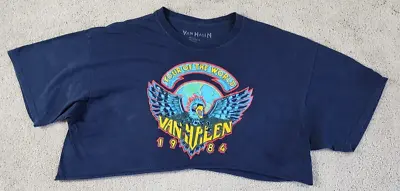 Van Halen Top Womens  Short Sleeve Tour Of The World 1984 Cropped Extra Large • £12.70
