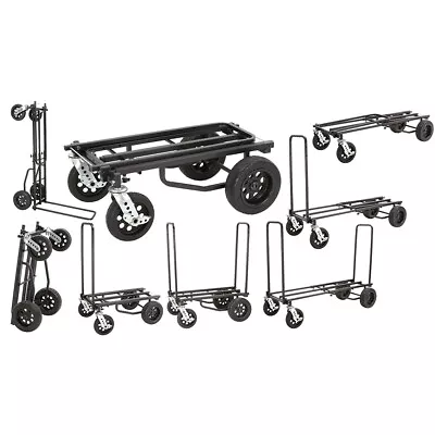 Rock N Roller MultiCart R12 All Terrain Audio Music Equipment Cart Stealth Black • $296.99