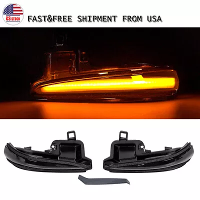 Smoke For 2016-2022 Toyota Tacoma Sequential LED Side Mirror Turn Signal Lights • $17.98