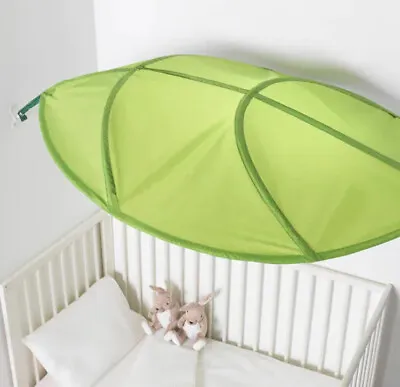 New LÖVA Green Leaf Children's Bed Net Canopy Kids Baby Tropical Botanical Theme • £19.95