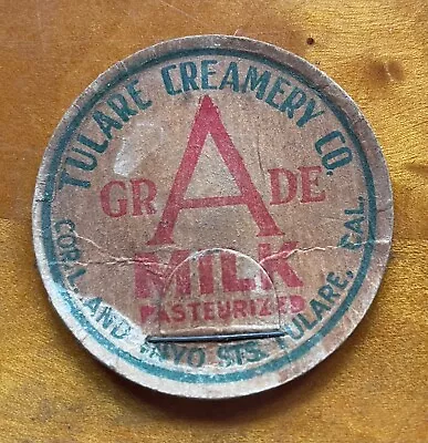 Tulare Creamery Co Tulare California Milk Bottle Cap • $9.99