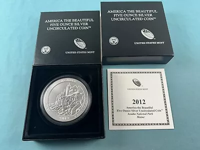 2012 Acadia America The Beautiful BURNISHED 5 Oz Silver Coin • $118.50