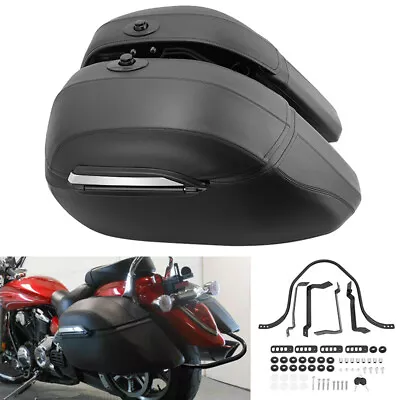 Motorcycle Saddle Bags Kit For Yamaha Classic XVS950 XVS1300 XVS1600 XVS1700 • $348.99