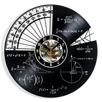 Mathematics Geometry Vinyl Wall Clock Gift Birthday Holiday Art Home Room Decor • $13.99