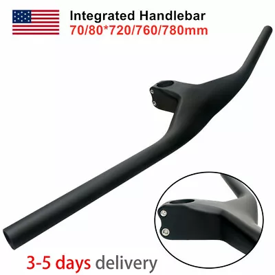 ROADNADO Carbon MTB Integrated Handlebar Mountain Bike Flat Bar With Stem720/780 • $68.99