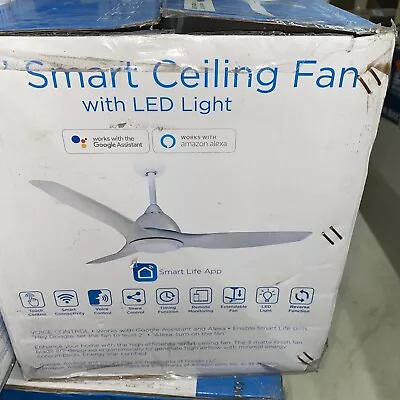 One Products ProMounts 3-Blade Smart 1 LED Ceiling Fan White OHCF02-W • $103.31